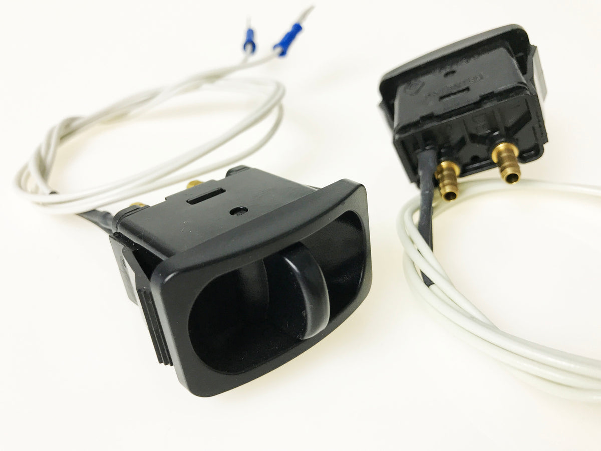 German Engineered paddle valve electronic with barb fittings