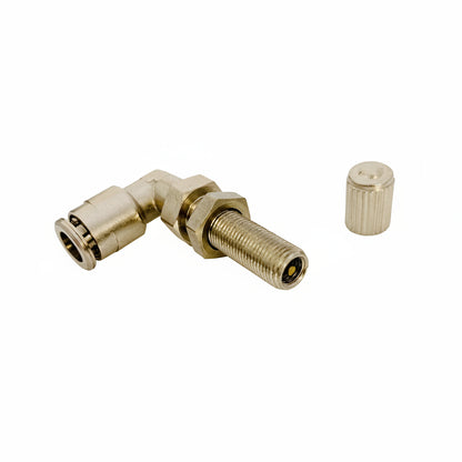 1/4" Airline Schrader Valve elbow.