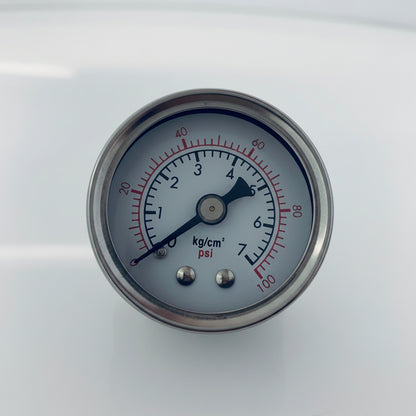 1.5inch single gauge 100psi white face